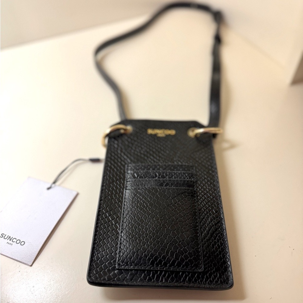 SUNCOO NWT Airy Black Phone Crossbody